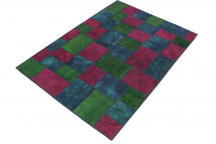 Patchwork Rug Green Pink Blue in 240x170 (2 / 4)