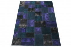 Patchwork Rug Purple Turquoise Mud in 240x170