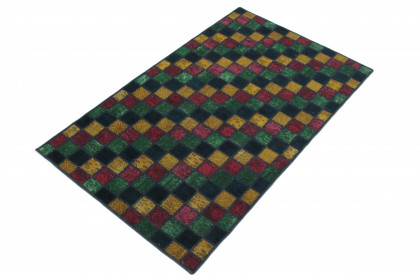 Patchwork Teppich Blau Grün Gelb Rot in 210x130 (2 / 4)