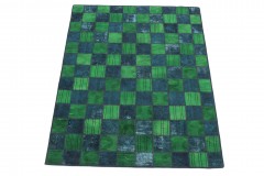 Patchwork Rug Green Turquoise in 200x150