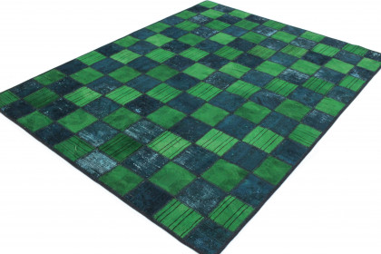 Patchwork Rug Green Turquoise in 200x150 (2 / 4)