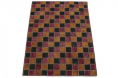 Patchwork Teppich Orange Rot Grün in 170x130