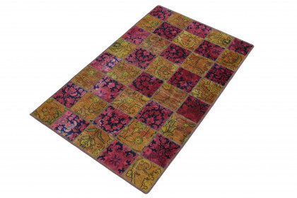 Patchwork Rug Pink Orange in 160x100 (2 / 4)