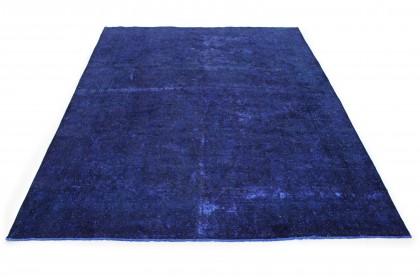 Vintage Teppich Ultramarinblau Blau Lila in 370x270