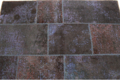 Patchwork Rug Aubergine in 240x170cm (3 / 3)