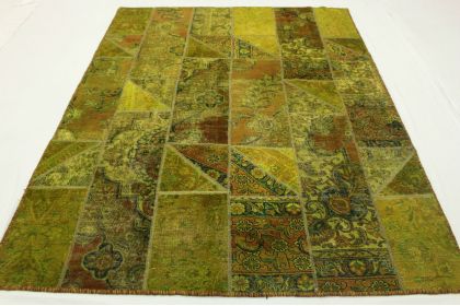 Patchwork Teppich Grün in 240x180cm (3 / 10) Patchwork Teppich Grün in 240x180cm (3 / 10)