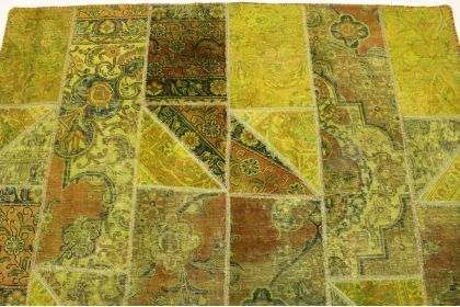 Patchwork Teppich Grün in 240x180cm (6 / 10) Patchwork Teppich Grün in 240x180cm (6 / 10)