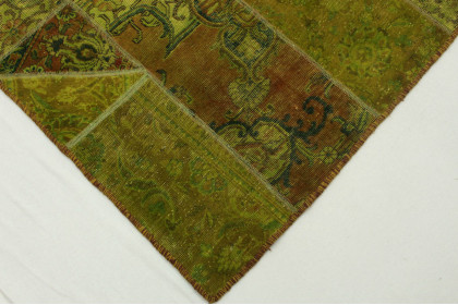 Patchwork Teppich Grün in 240x180cm (8 / 10) Patchwork Teppich Grün in 240x180cm (8 / 10)