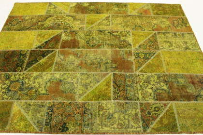 Patchwork Teppich Grün in 240x180cm (9 / 10) Patchwork Teppich Grün in 240x180cm (9 / 10)