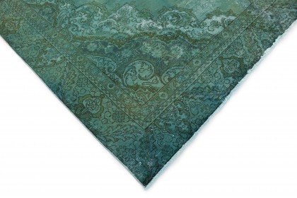 Vintage Teppich Grün in 380x280 (5 / 5)