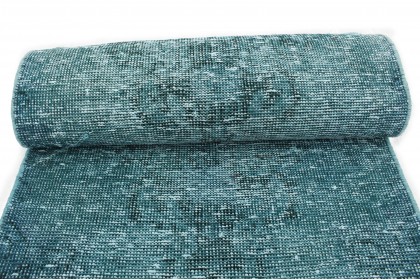 Vintage Teppich Läufer Grün in 260x70 (3 / 4)