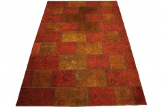 Patchwork Rug Red Curry in 300x200cm