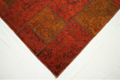 Patchwork Teppich Rot Curry in 300x200cm (2 / 4)