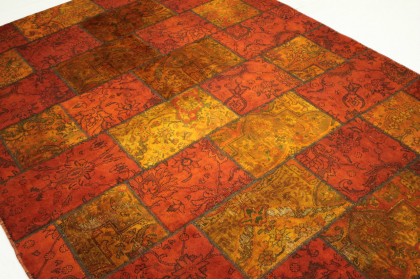 Patchwork Teppich Rot Curry in 300x200cm (4 / 4)