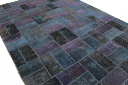 Patchwork Rug Purple Blue in 370x240cm (2 / 4)