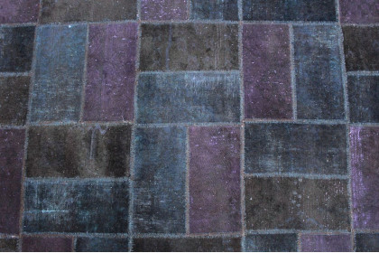 Patchwork Rug Purple Blue in 370x240cm (3 / 4)