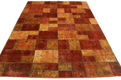 Patchwork Teppich Orange Braun in 400x300cm (1 / 7) Patchwork Teppich Orange Braun in 400x300cm (1 / 7)