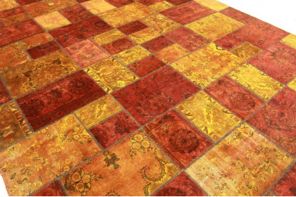 Patchwork Teppich Orange Braun in 400x300cm (7 / 7) Patchwork Teppich Orange Braun in 400x300cm (7 / 7)