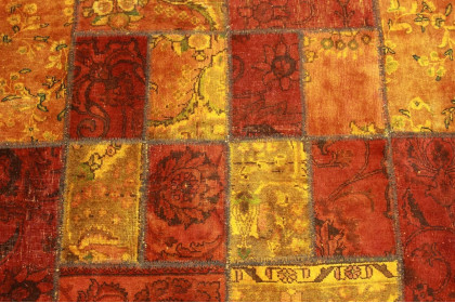 Patchwork Teppich Orange Braun in 400x300cm (6 / 7) Patchwork Teppich Orange Braun in 400x300cm (6 / 7)