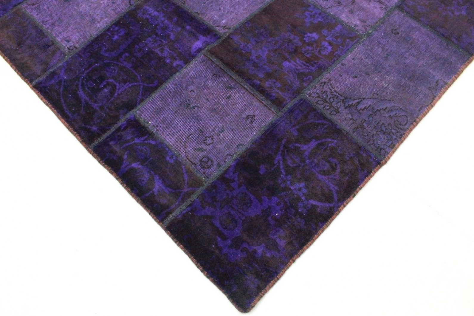Purple Patchwork Rug Patchwork Rug Purple in 300x200cm (1001-1846) - carpetido.de