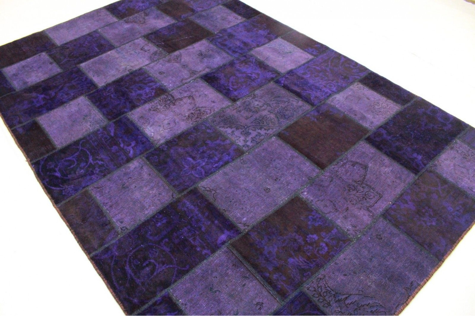 Purple Patchwork Rug Patchwork Rug Purple in 300x200cm (1001-1846) - carpetido.de