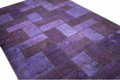 Patchwork Rug Purple in 310x200cm (4 / 5)