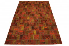 Patchwork Rug Red in 310x200cm