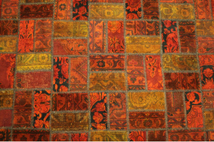 Patchwork Teppich Rot in 310x200cm (4 / 4)