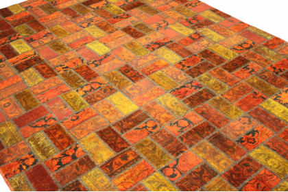 Patchwork Teppich Rot in 310x200cm (3 / 4)