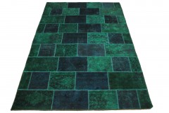 Patchwork Rug Blue Turquoise in 300x200cm
