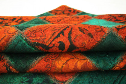 Patchwork Rug Red Turquoise in 300x200cm (4 / 4)