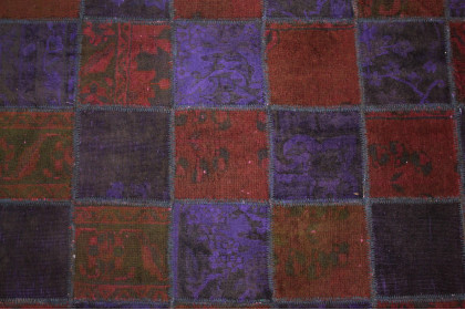Patchwork Rug Red Purple in 300x200cm (4 / 4)