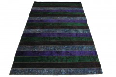 Patchwork Rug Green Purple in 310x200cm