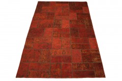 Patchwork Rug Red in 310x200cm