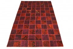 Patchwork Teppich Rot in 300x200cm