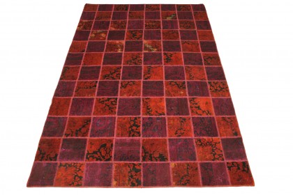 Patchwork Teppich Rot in 300x200cm