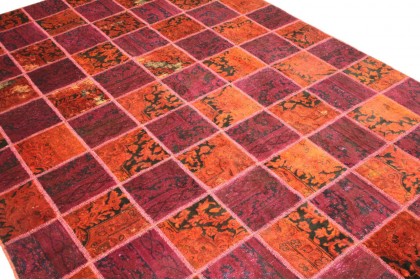 Patchwork Rug Red in 300x200cm (3 / 4)