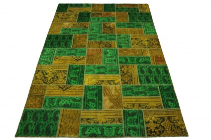 Patchwork Rug Green Curry in 310x200cm