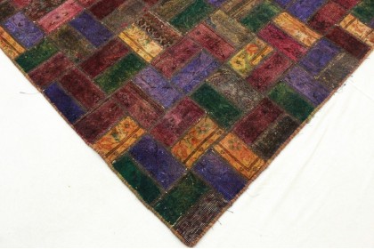 Patchwork Teppich Lila Pink in 310x200cm (3 / 5)