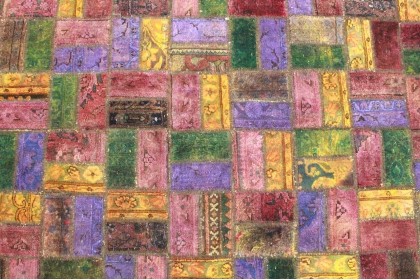 Patchwork Teppich Lila Pink in 310x200cm (5 / 5)