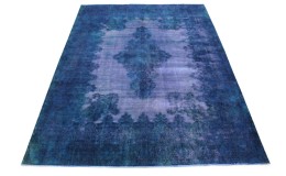 Vintage Teppich Blau Lila in 390x300
