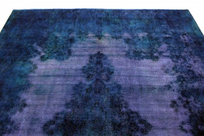 Vintage Teppich Blau Lila in 390x300 (4 / 7)