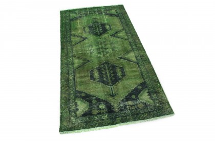 Vintage Teppich Grün in 210x100 (2 / 8)