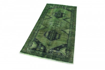 Vintage Teppich Grün in 210x100 (3 / 8)