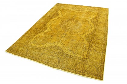 Vintage Teppich Gelb Gold in 330x240 (3 / 6)