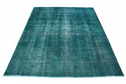 Vintage Teppich Türkis in 370x310