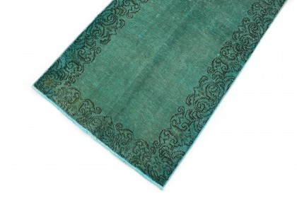 Vintage Teppich Läufer Türkis in 400x80 (5 / 5)