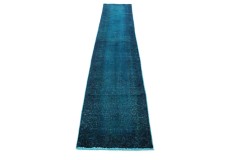 Vintage Teppich Läufer Blau in 380x70