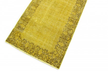 Vintage Teppich Läufer Gelb in 610x80 (4 / 5)
