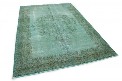 Vintage Teppich Türkis Grün in 340x240 (2 / 6)